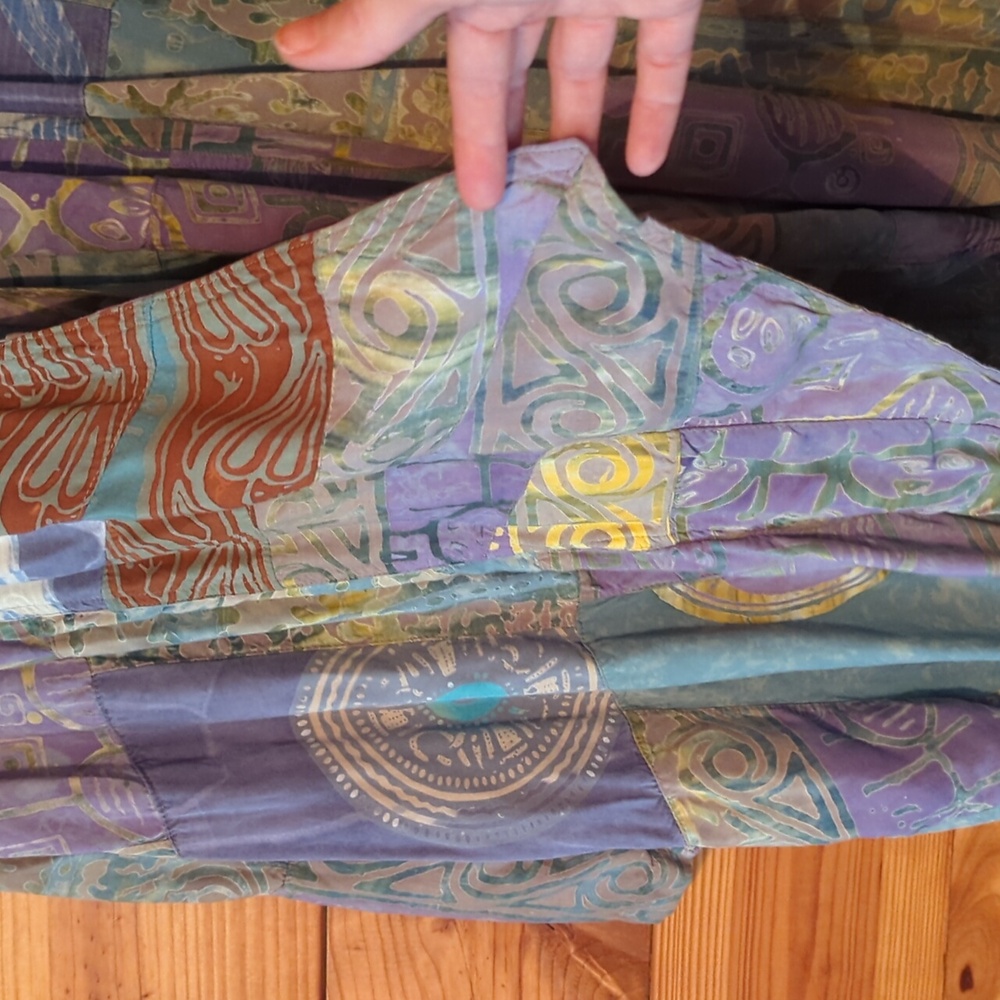 Vintage Indonesian Patchwork Batik Print Open Jac… - image 4